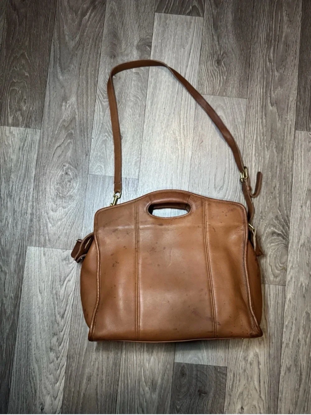 COACH 9995 Vintage Brown Leather Bag With Crossbody Strap